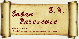 Boban Marešević vizit kartica